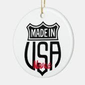 Made in USA Sign Thunder_Cove Keramik Ornament (Links)