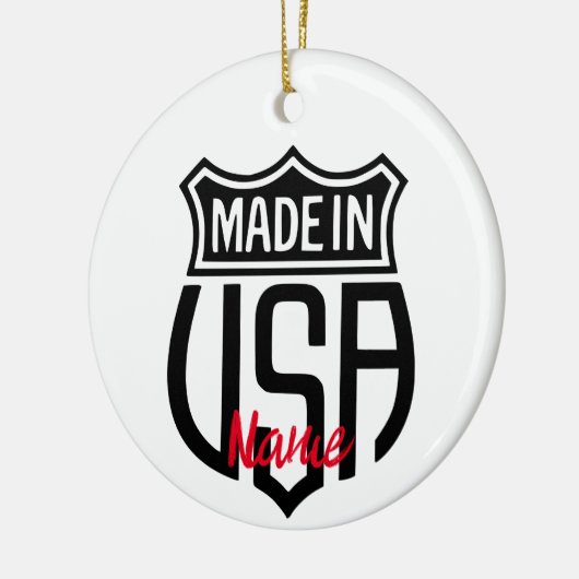 Made in USA Sign Thunder_Cove Keramik Ornament (Links)
