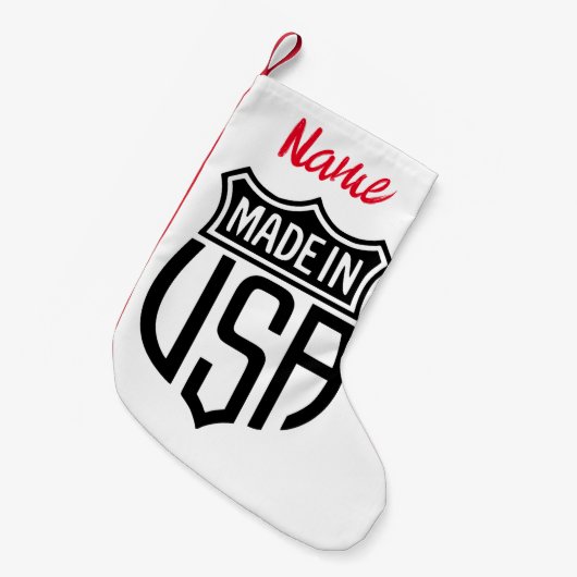 Made in USA Sign Thunder_Cove Kleiner Weihnachtsstrumpf (Vorderansicht (hängend))