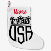 Made in USA Sign Thunder_Cove Kleiner Weihnachtsstrumpf (Vorderseite)