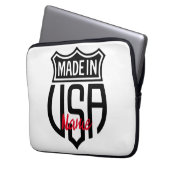 Made in USA Sign Thunder_Cove Laptopschutzhülle (Vorderseite Links)