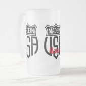 Made in USA Sign Thunder_Cove Mattglas Bierglas (Vorderseite Links)