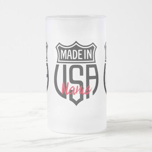 Made in USA Sign Thunder_Cove Mattglas Bierglas (Mittel)