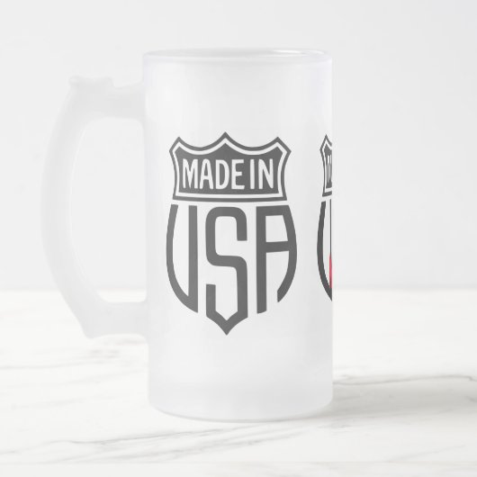 Made in USA Sign Thunder_Cove Mattglas Bierglas (Links)