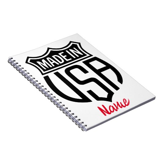 Made in USA Sign Thunder_Cove Notizblock (Rechte Seite)