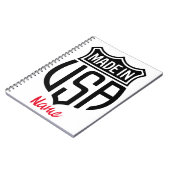 Made in USA Sign Thunder_Cove Notizblock (Linke Seite)