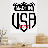 Made in USA Sign Thunder_Cove Poster (Küche)