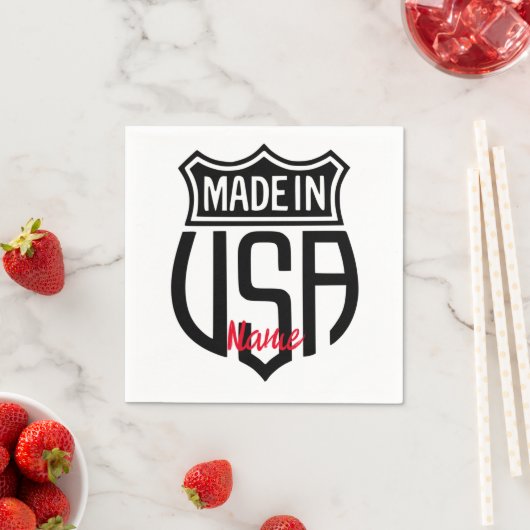 Made in USA Sign Thunder_Cove Serviette (Beispiel)