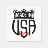 Made in USA Sign Thunder_Cove Serviette (Vorderseite)