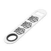 Made in USA Sign Thunder_Cove Speed Flaschenöffner (Rückseite Schrägansicht)