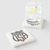 Made in USA Sign Thunder_Cove Steinuntersetzer (Seitenansicht)
