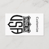 Made in USA Sign Thunder_Cove Visitenkarte (Rückseite)