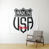 Made in USA Sign Thunder_Cove Wandteppich (Beispiel (Horizontal))