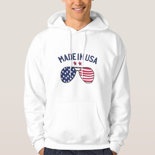 Made in USA United Staaten US Flag Sonnenbrille Hoodie (Vorderseite)
