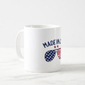 Made in USA United Staaten US Flag Sonnenbrille Kaffeetasse (Vorderseite Links)