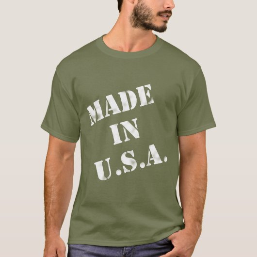 Made in USA White Design T - Shirt (Vorderseite)