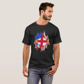 Made in USA with English Parts Lovely England USA T-Shirt (Vorne ganz)