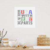 Made in USA with Italian Parts Poster (Küche)