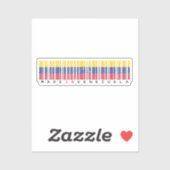 Made in Venezuela Barcode Flag Sticker (Blatt)