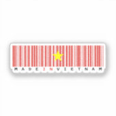 Made in Vietnam Barcode Flag Design Aufkleber (Vorderseite)