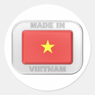 Made in Vietnam Runder Aufkleber