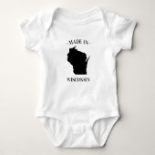 Made in Wisconsin WI Baby Bodysuit Baby Strampler (Vorderseite)