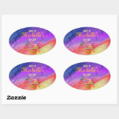 "Made in Your Kitchen" mehrfarbige Vorlage Ovaler Aufkleber (Blatt)