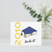 Made IT Graduation Cap and Diploma Ankündigungspostkarte (Stehend Vorderseite)