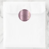 Made Liebe for you name Butterfly Pink Lila Gold Runder Aufkleber (Tasche)