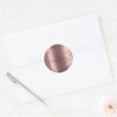 Made Liebe for you name Butterfly Rose Blush Gold Runder Aufkleber (Umschlag)