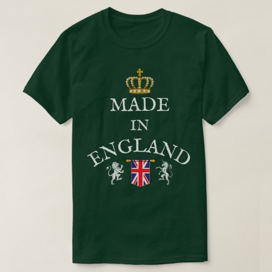 MADE N ENGLAND, WOMEN, MEN, ROYAL CROWN FLAG UNITE T-Shirt (Design vorne)