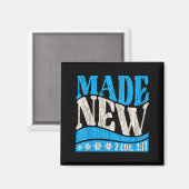 Made New Baptism Christian 2 Cor 5_17 Baptized Boy Magnet (Vorderseite/Rückseite)