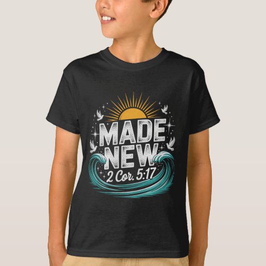 Made New Baptism Shirt Christian Shirts For Youth (Vorderseite)