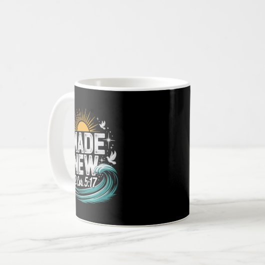 Made New Baptism Shirt Christian Shirts For Youth Kaffeetasse (Vorderseite Links)