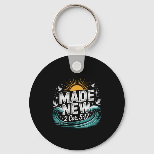 Made New Baptism Shirt Christian Shirts For Youth Schlüsselanhänger (Vorderseite)