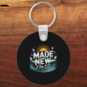 Made New Baptism Shirt Christian Shirts For Youth  Schlüsselanhänger (Vorderseite)