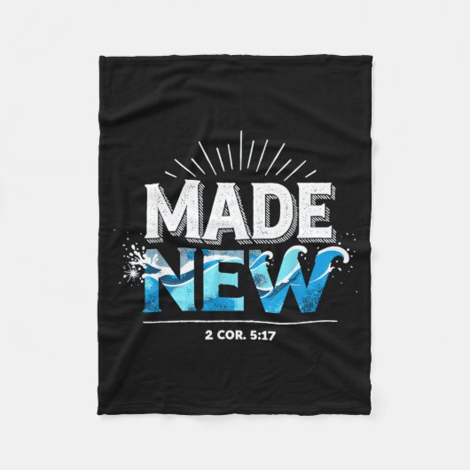 Made New Baptized Baptism Fleecedecke (Vorderseite)