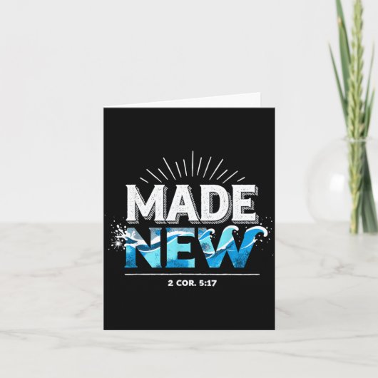 Made New Baptized Baptism Karte (Vorderseite)