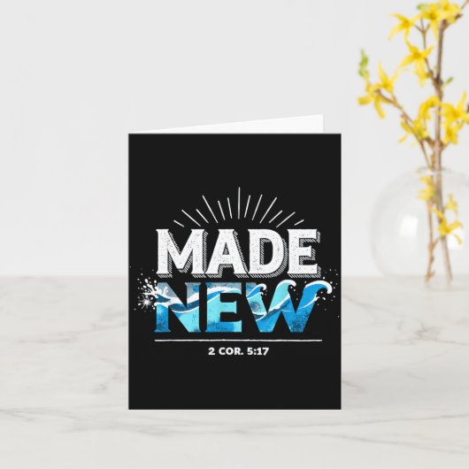 Made New Baptized Baptism  Karte (Gelbe Blume)