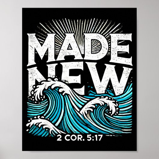 Made New Baptized Baptism  Poster (Vorne)