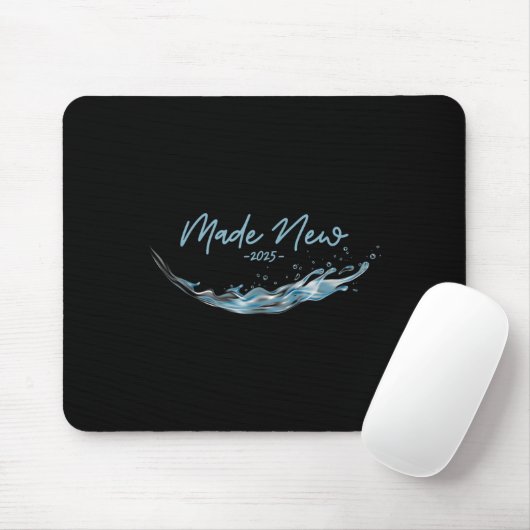 Made New, Christian Water Baptism-2025 Mousepad (Mit Mouse)
