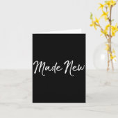 Made New Salvation Quote Faith Christian Baptism Karte (Gelbe Blume)