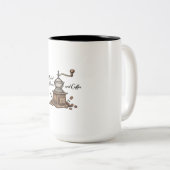 "Made of Dreams and Coffee" Zwei-Tone-Tasse - Kaff Zweifarbige Tasse (VorderseiteRechts)