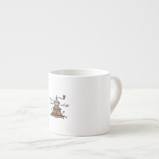 "Made of Dreams & Coffee" Spezialität Tasse - einz (Vorderseite Rechts)