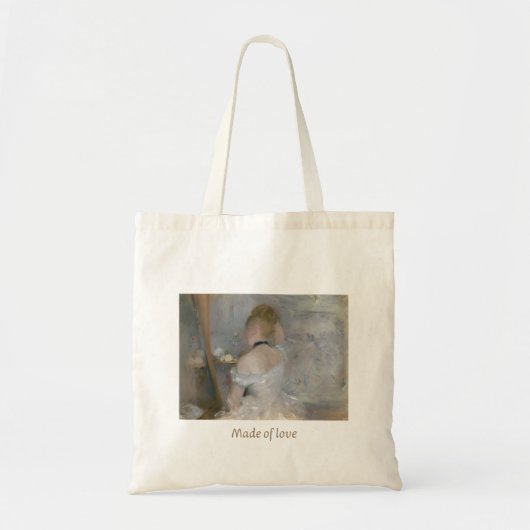 “Made of Love” Aesthetic Tote Bag – Romantic Tragetasche (Vorne)