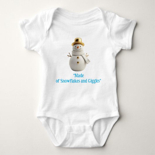 "Made of Snowflakes and Giggles", Karosserien Baby Strampler (Vorderseite)