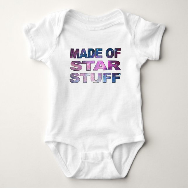 Made of Star Stuff - Niedliches Wissenschaftsangeb Baby Strampler (Vorderseite)