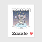 Made Of Stardust Cute Koala Sticker Cosmic Galaxy (Blatt)