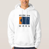 Made on Mars Hoodie mit der Marsianflagge (Vorderseite)