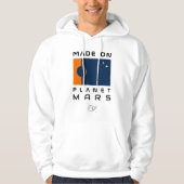 Made on Planet Mars Hoodie mit Marsflagge (Vorderseite)